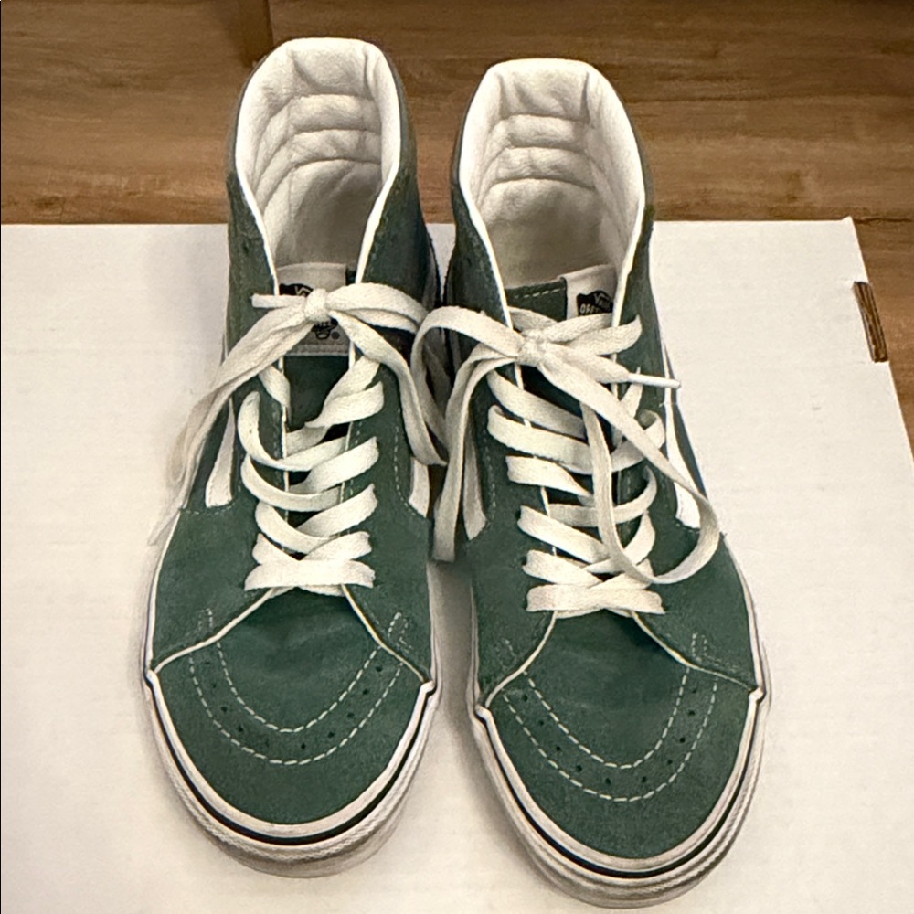 Vans Forest Green High-Tops with White Trim 8.5 - Picture 4 of 4